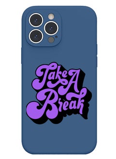 Protective Slim Fit Case Liquid Silicone Cover with Full Body Protection Anti-Scratch Shockproof Case For iPhone 13 Pro Max Blue  - talk less do more copy