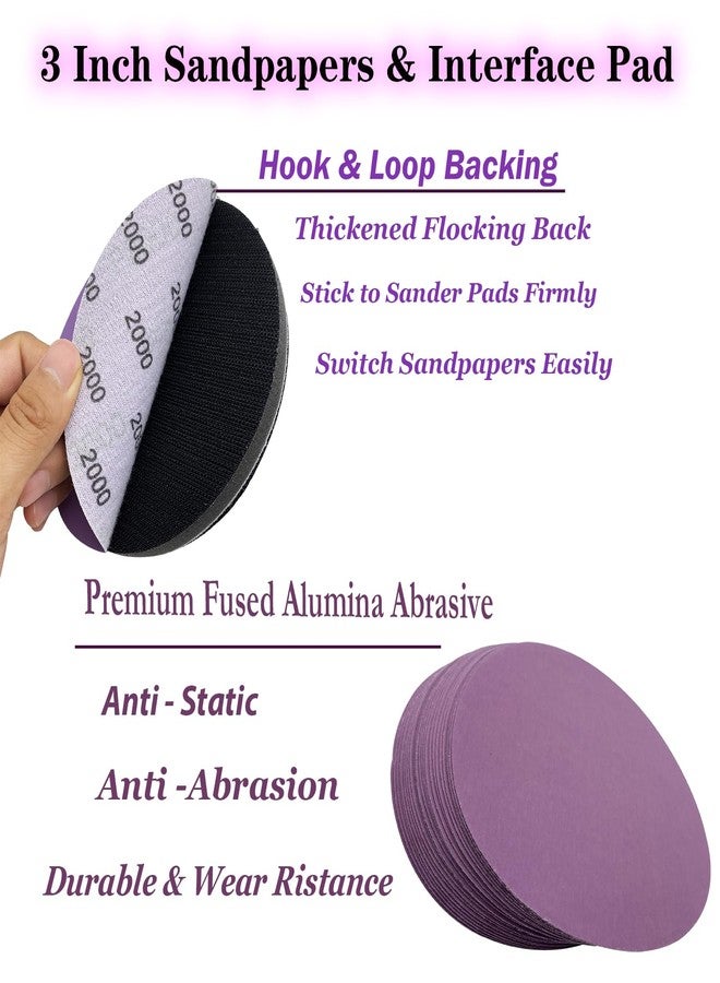 AutKerige 3 Inch 3000-10000 Grit Wet Dry Sandpaper, Sanding Disc and Interface Pad, 40pcs Hook and Loop Premium Aluminum Oxide Sand Paper for Metal, Wood, Auto - Image 5