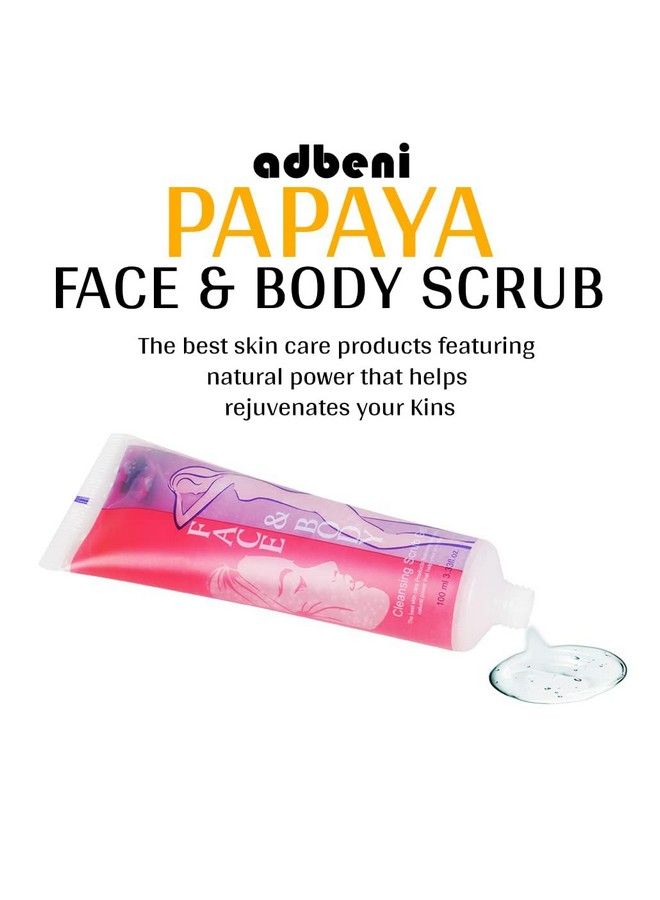 adbeni Papaya Face & Body Cleansing Scrub Gel 100Ml (Pack Of 2) - Image 3
