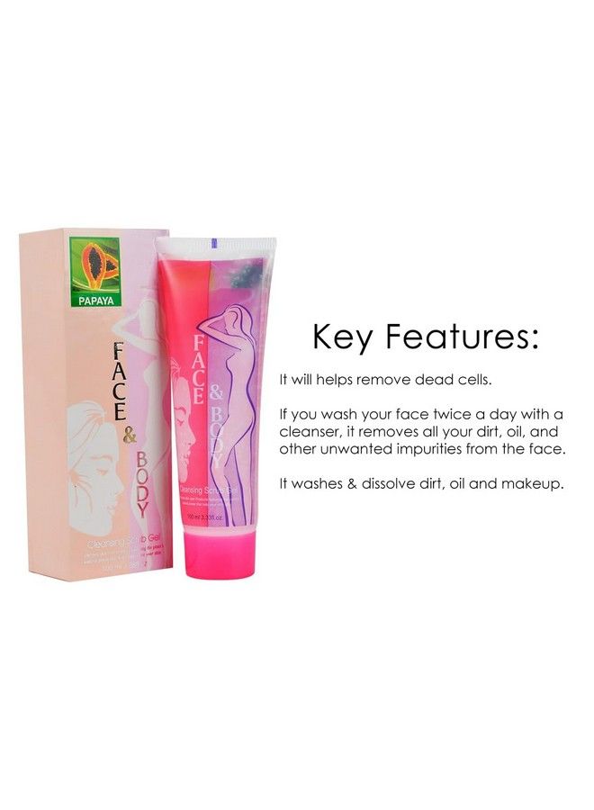 adbeni Papaya Face & Body Cleansing Scrub Gel 100Ml (Pack Of 2) - Image 4