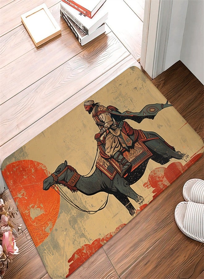 2PCS Camel Kitchen Mats, Camel Non-Slip Backing Rugs, Water Absorbent Carpet for Playroom, Bathroom, Kitchen - Image 2
