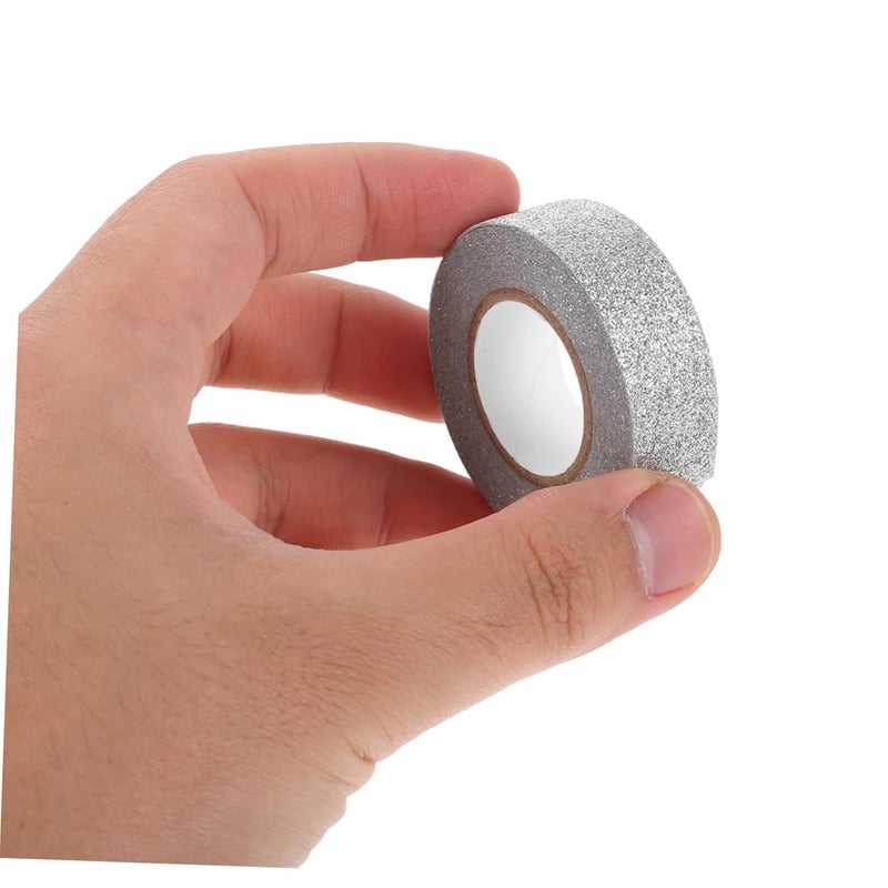 Tehaux 4 Roll Glitter Silver Washi Tape For Planner Journal Scrapbook DIY Decorative - Image 5