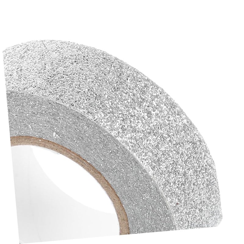 Tehaux 4 Roll Glitter Silver Washi Tape For Planner Journal Scrapbook DIY Decorative - Image 4