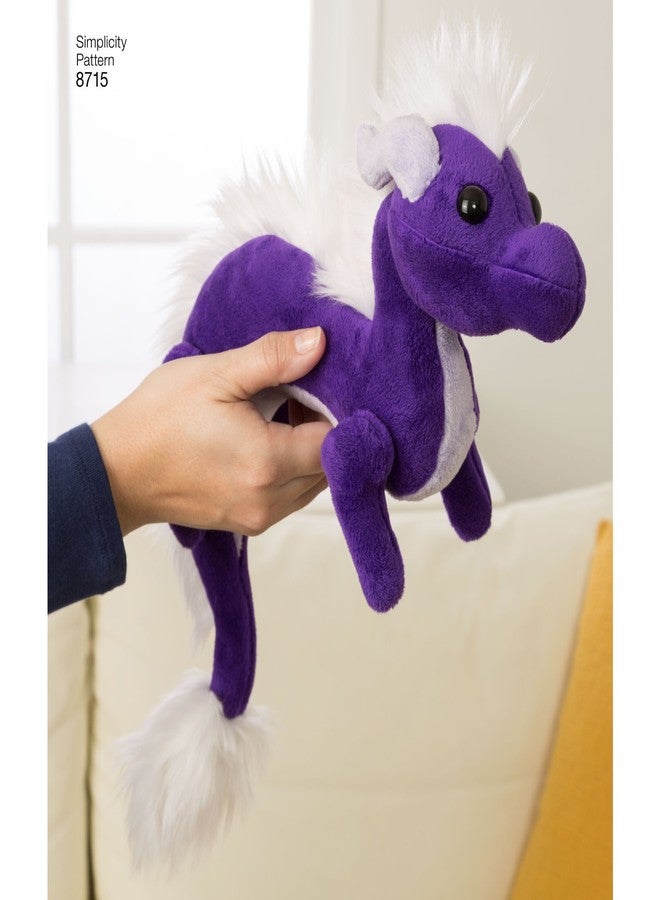 Simplicity 8715 Children's Stuffed Animal Dragon Toy Sewing Patterns by Beezee Art, One Size Only - Image 5