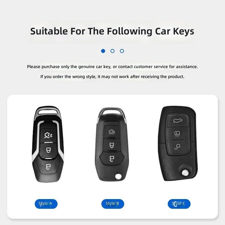 فورد غطاء مفتاح فورد بتصميم ألياف كربونية عالي الجودة لسيارات مونديو، إيدج، فوكس، فيوجن، إيكو سبورت، إسكيب، فييستا - Image 2