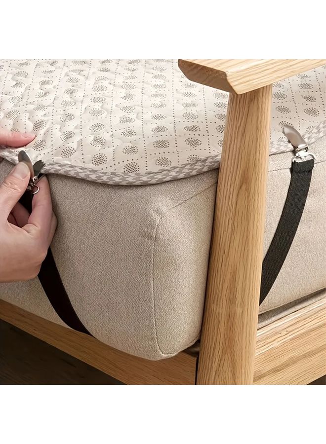 Black Heavy Duty Non Slip Bed Sheet Grips 4pcs Adjustable Strap Corner Clamps Mattress Tablecloth Sofa Cover - Image 2