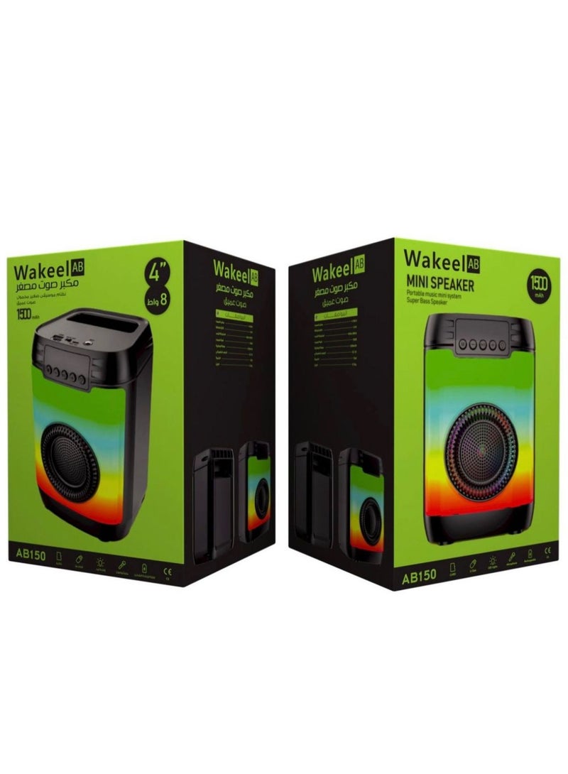 Portable Wireless Bluetooth Mini Bass Speaker with 1500mAh Battery 