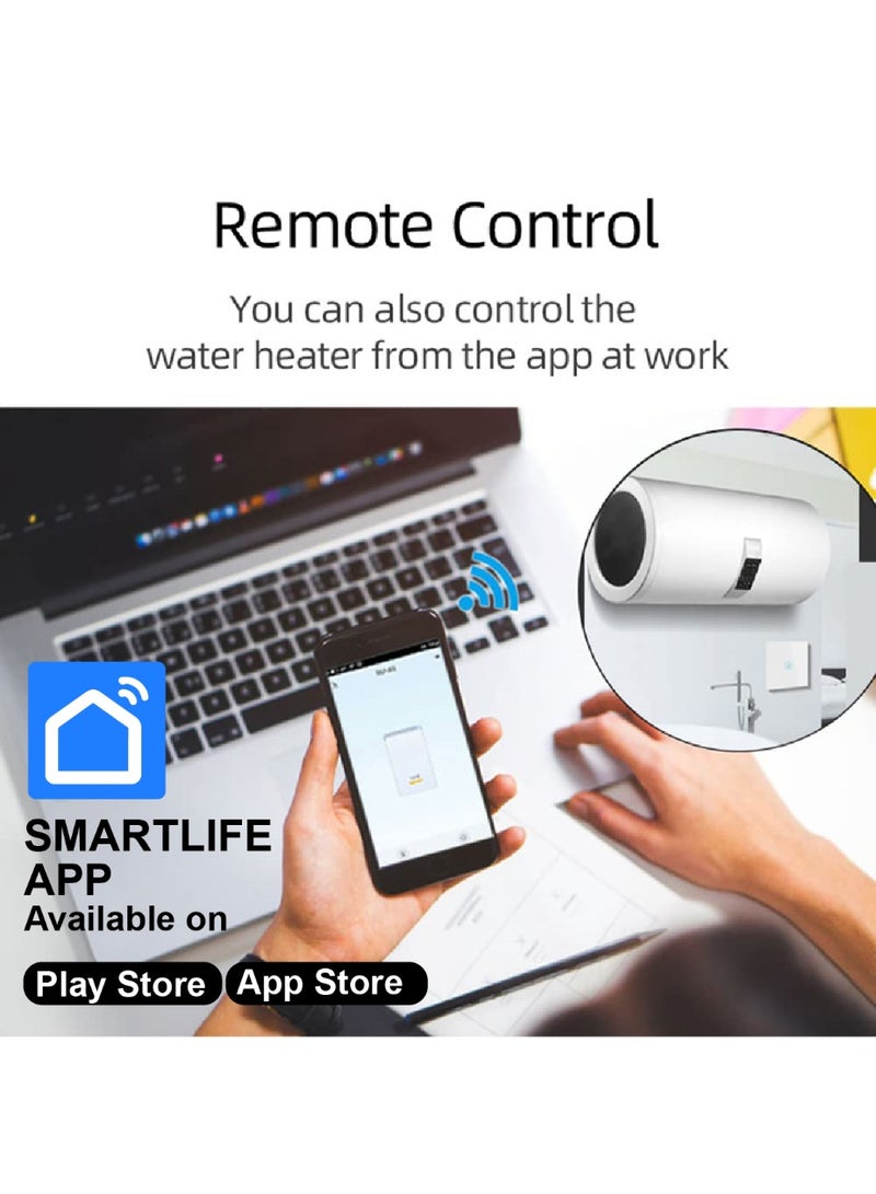 SASKA Smart Water Heater Switch WiFi Boiler Touch Glass Panel Switch Compatible with Alexa/Google Assistant - Image 5