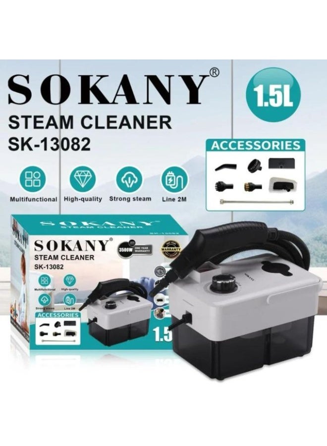 Sokany SK-13082 Steam Cleaner 8-in-1 – 1.5L Tank Largest Capacity in Egypt – 3500W High Power – 1 Year Warranty - Image 1