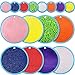 Oudain 16 Sets Textured Sensory Tiles Mini Mats Educational Tactile Sensory Toys Assorted Texture Floor Tiles Textured Mat for Autism Learning Play Fidget Activity Game - Image 1