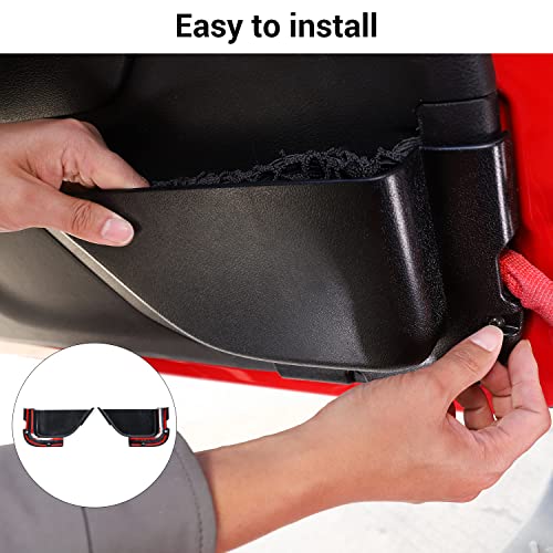 Hoolcar Front Door Storage Pockets, Door Side Insert Organizer Box Door Net Pocket Replacement for 2011-2018 Jeep Wrangler JK JKU, Interior Storage Expansion Accessories, Black, 2PCs - Image 5