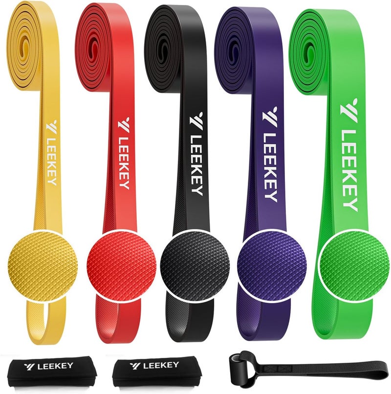 Leekey Resistance Bands, Exercise Bands with Handles,Pull Up Assist Bands - Band Set with Door Anchor - Bands for Working Out,Band for Men and Women Fitness Training,Home Workouts - Image 1