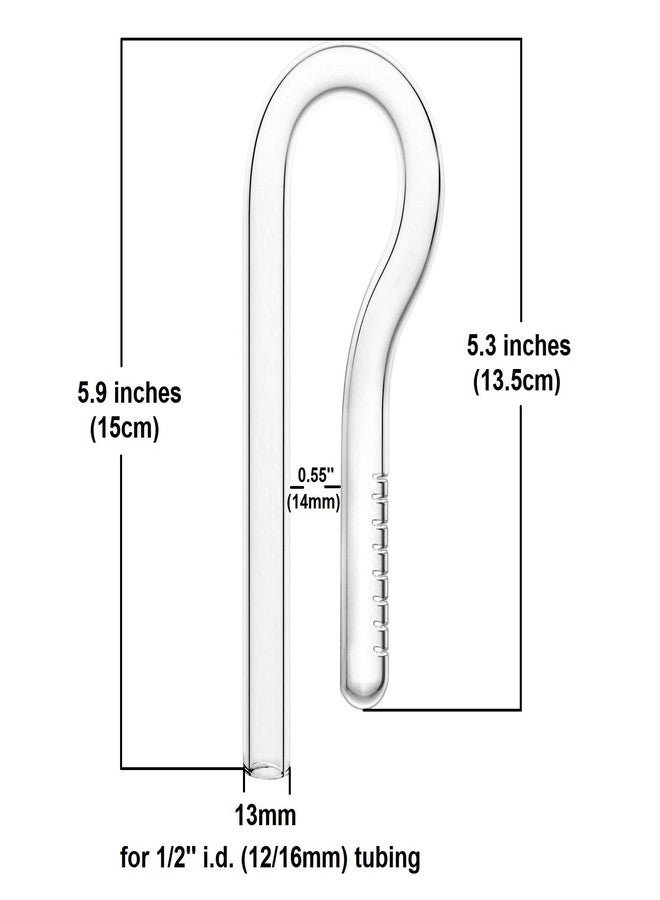 JARDLI Glass Lily Pipe Spin Outflow and Inflow 13mm for 1/2" i.d. Tube - Aquarium Planted Tank Aquascaping - Image 3
