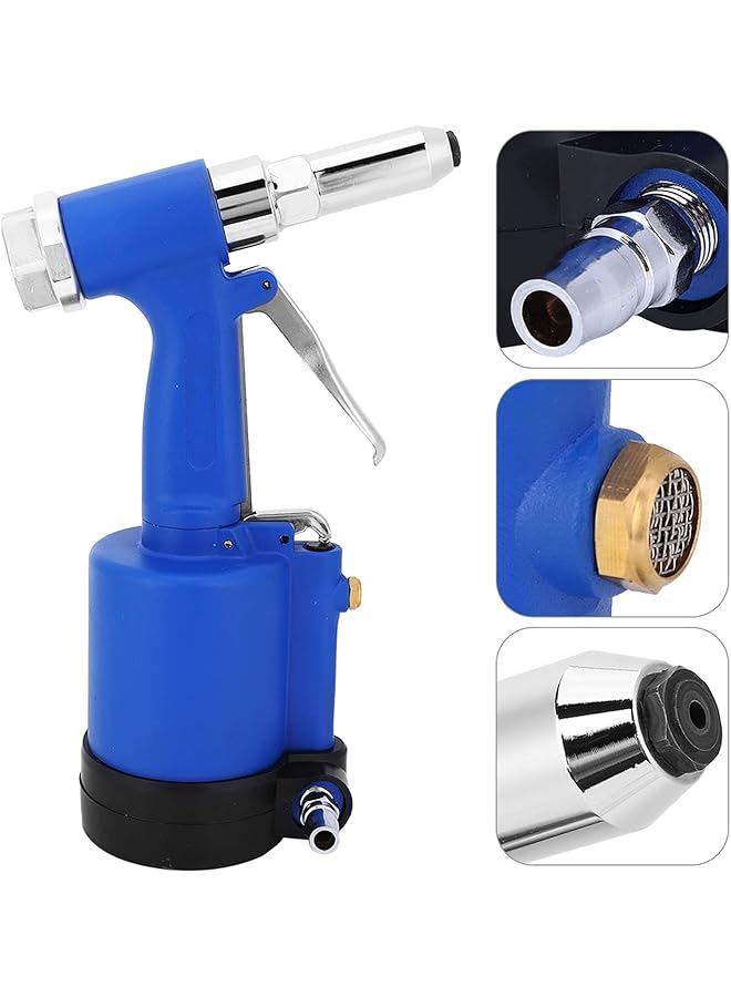 Dpofirs Pneumatic Rivet Gun, Air Rivet Gun, Pneumatic Air Riveter Nut Rivet Gun Lightweight Hydraulic Nail Puller Industrial Pneumatic Tool - Image 3