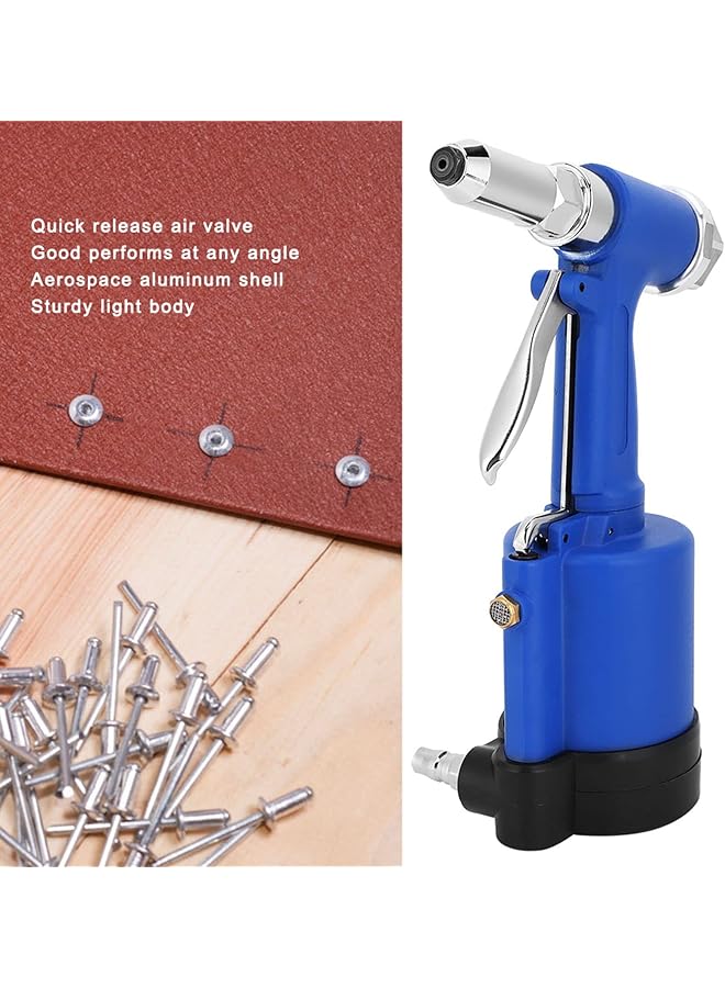 Dpofirs Pneumatic Rivet Gun, Air Rivet Gun, Pneumatic Air Riveter Nut Rivet Gun Lightweight Hydraulic Nail Puller Industrial Pneumatic Tool - Image 4