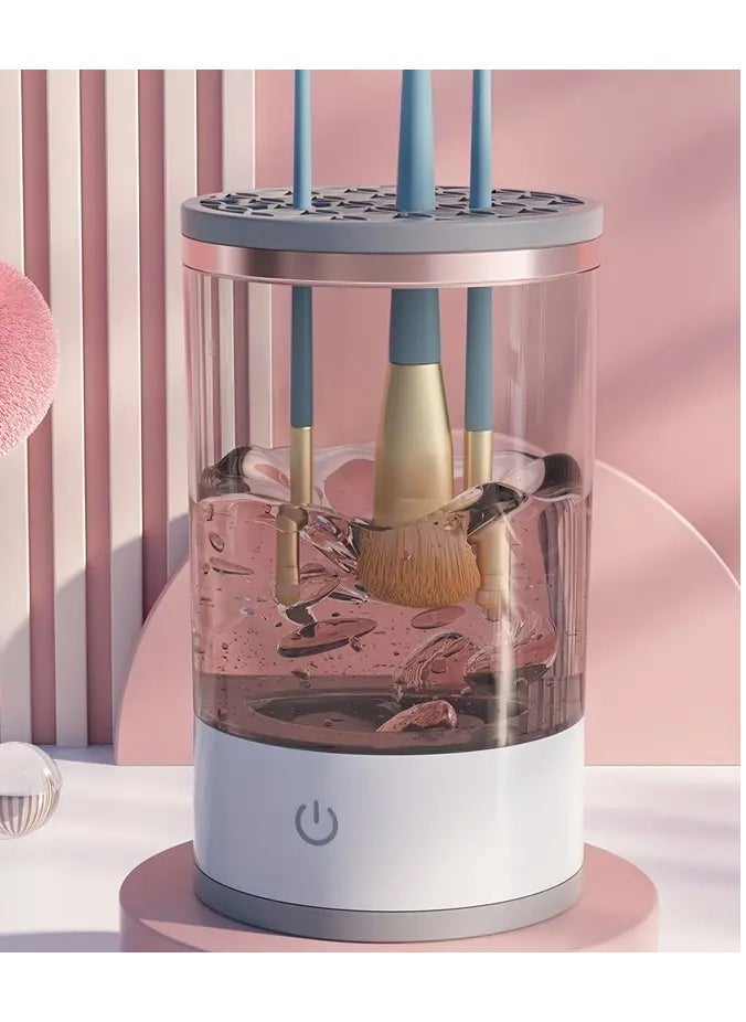 Goolsky Brushly Pro Rechargeable Lazy Electric Cosmetic Brush Cleaner - Automatic, Quick-Drying, Mini Spinning Machine for All Size Makeup Brushes - Effortless, Gentle, Deep Cleaning Tool with Easy Maintenance  - Image 1