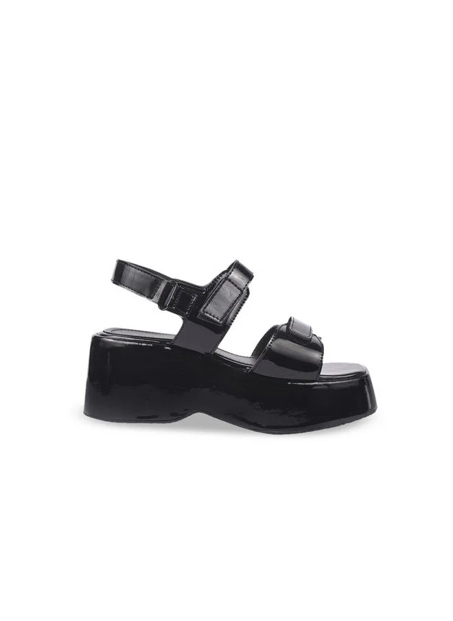 شوتوبيا Shoetopia Women's  Platform Sandals – Chunky Velcro Strap Wedges, Comfortable Open||Toe Casual Streetwear, Travel & Daily Style Footwear