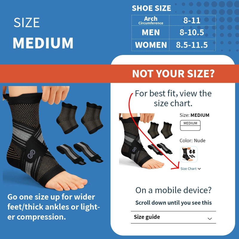 PAPLUS 2 Pairs Ankle Brace for Men & Women Plantar Fasciitis Relief- Adjustable Ankle Support for Foot Pain, Achilles Tendonitis Brace - with Removable Strap for Swelling Nude - Image 2
