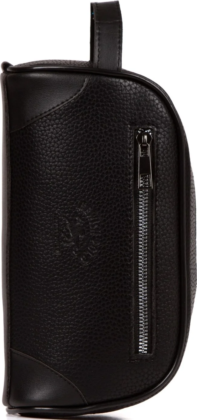 اديلينا باجز Adelina Black Shaved Travel Portfolio Clutch Handbag