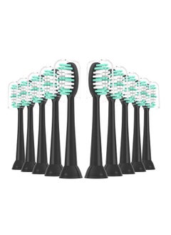 CILGEWH Replacement Toothbrush Heads For AquaSonic Black Series For Vibe Series Black Series pro Pack Of 10  - Image 1