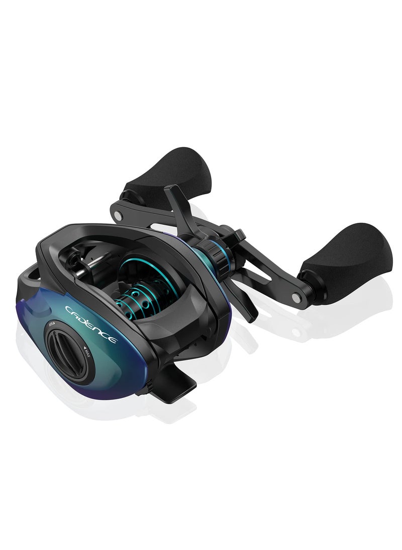 Cadence Cadence Vigor Baitcasting Reels - 9+1BB Super Smooth Baitcaster Reels with 20lbs Carbon Fiber Drag, 6.7oz Ultralight Fishing Reels, Low Profile Casting Reels with Magnetic Braking System  - Image 1