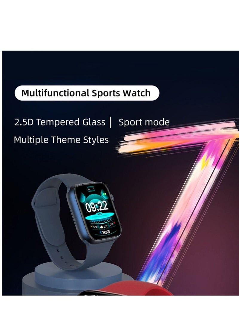 Digital Home Smart Watch Full Screen Supports Wireless Charging Blood oxygen 45mm - BLACK - Image 3