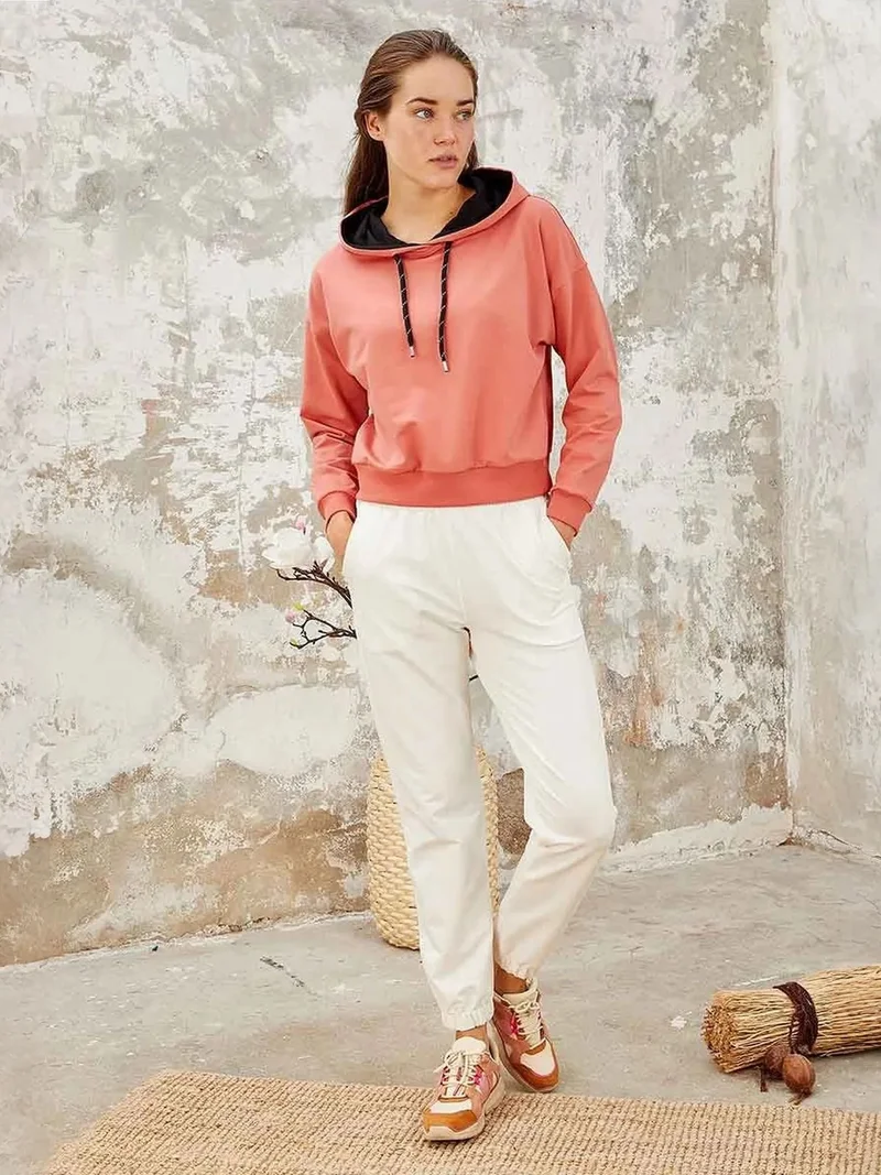 تومي لايف TOMMY Relaxed Hooded Sweatshirt With Tie Detail