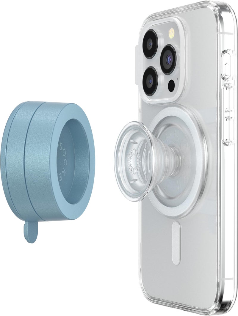 POPSOCKETS حامل هاتف بوب سوكيتس متعدد الأسطح، حامل سطحي قابل للفصل، حامل هاتف متوافق مع MagSafe® - أزرق سايغ - Image 4