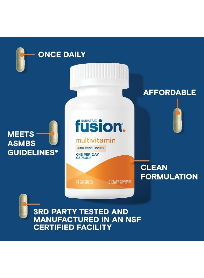 بارياتيك فيوجن علاج السمنة، فيتامينات متعددة واحدة يوميًا مع الحديد، 30 قطعة - Image 3