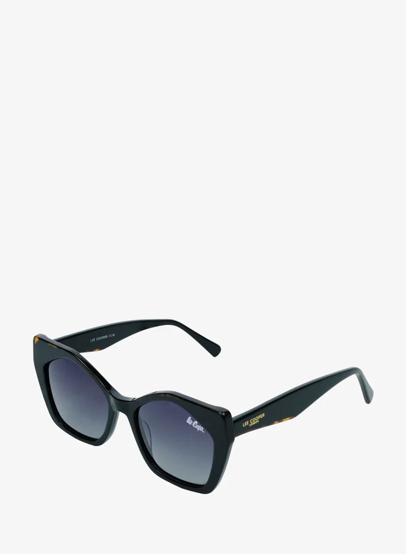 1.1 Polarized Sunglasses Black Lami Demi Frame Gradient Blue Mirror Lens 53mm  - LCW10560C1