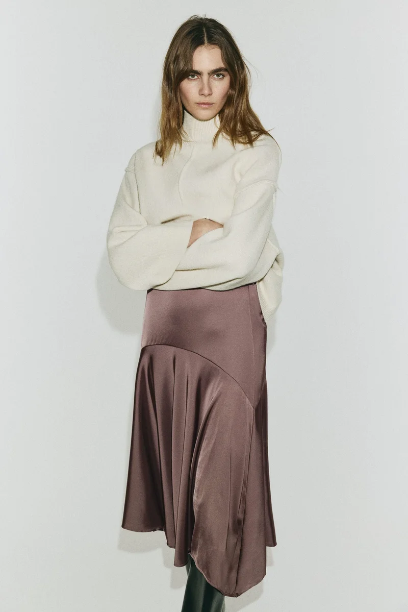 H&M Satin twill skirt