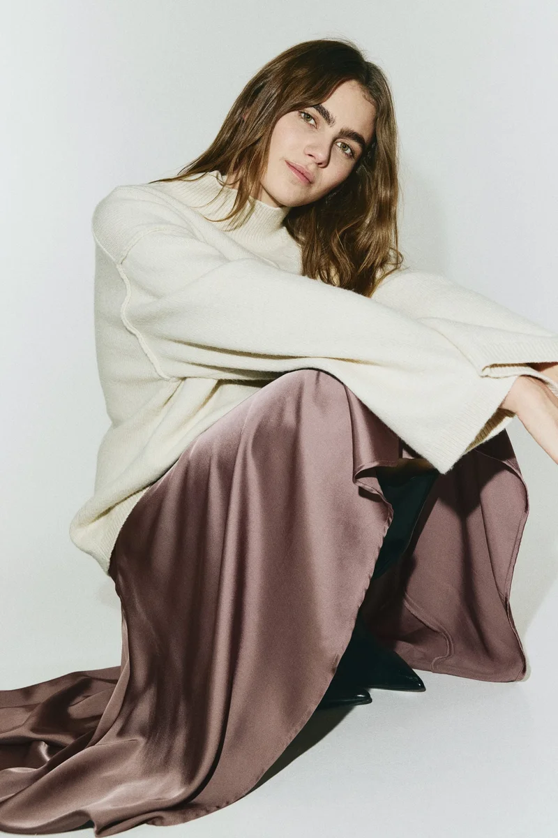 H&M Satin twill skirt