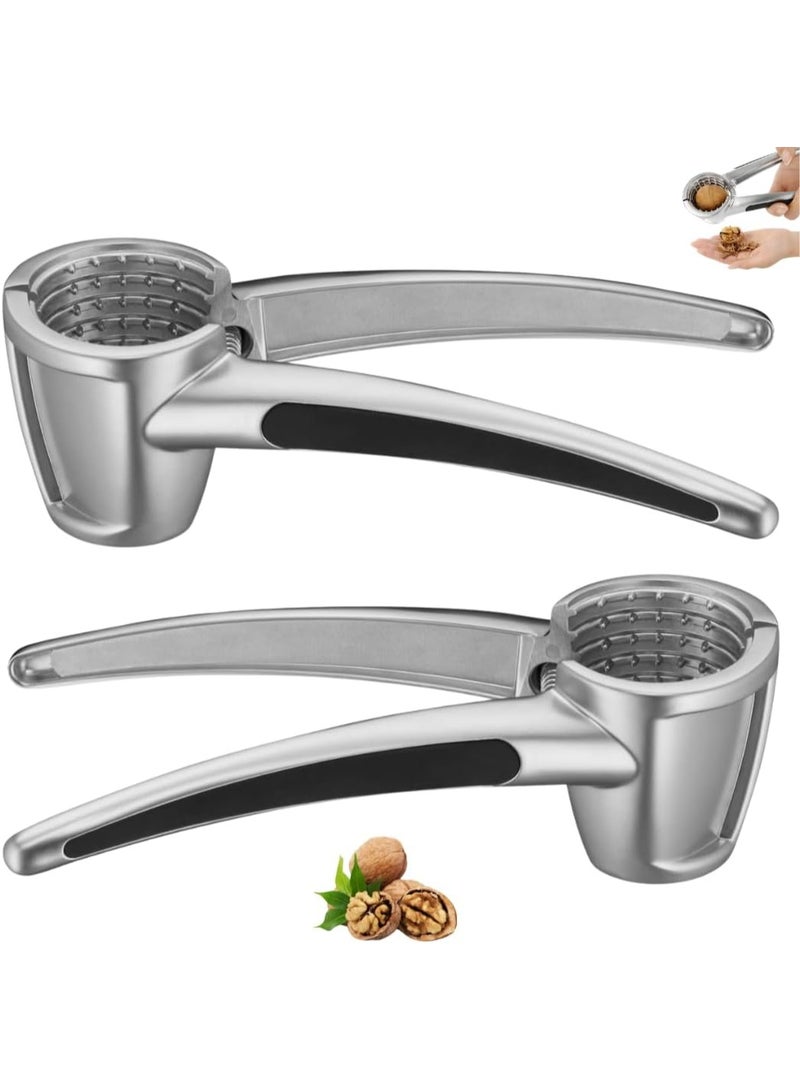 مارك كسارة مكسرات بمقبض مريح ونابض حلزوني – أداة قوية من الألومنيوم لفتح جميع أنواع المكسرات | كسارة مكسرات متعددة الاستخدامات مع فتاحة زجاجات، تصميم متين ومريح (عبوة من 2) - Image 1