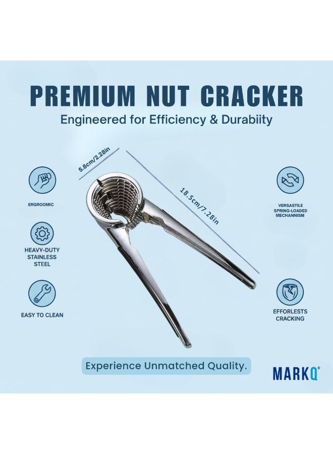 مارك كسارة مكسرات بمقبض مريح ونابض حلزوني – أداة قوية من الألومنيوم لفتح جميع أنواع المكسرات | كسارة مكسرات متعددة الاستخدامات مع فتاحة زجاجات، تصميم متين ومريح (عبوة من 2) - Image 2