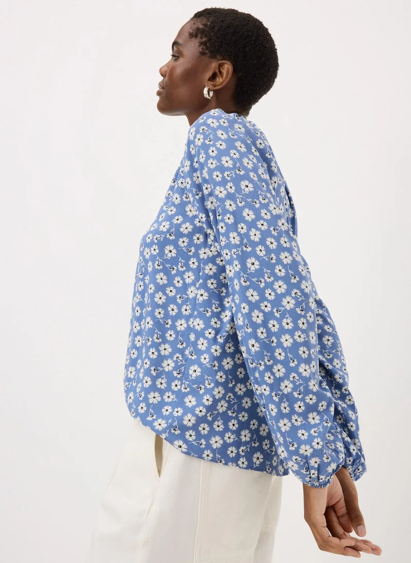 Matalan Blue Floral Popover Shirt