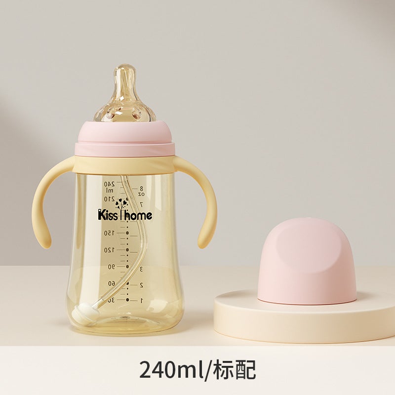 Baby Bottle Newborn Dual-Use Children'S Straw Cup Wide Diameter Set Baby Products Manufacturer - Image 1