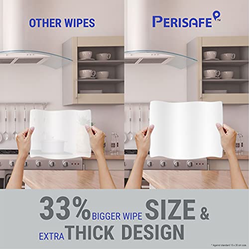 PERISAFE Kitchen Appliance Degreaser Wet Wipes- Pack of 80 Wipes | Enhanced Dirt Lifting Performance | Powerful Formula with Perimax Technology | Large & Thick Wipe | Works in 5 Sec - Image 3