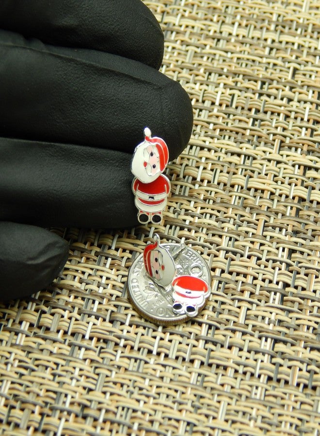 آيسروز أقراط متدلية من الفضة الإسترليني عيار 925 من آيسيروز بتصميم بابا نويل لعيد الميلاد - Image 4