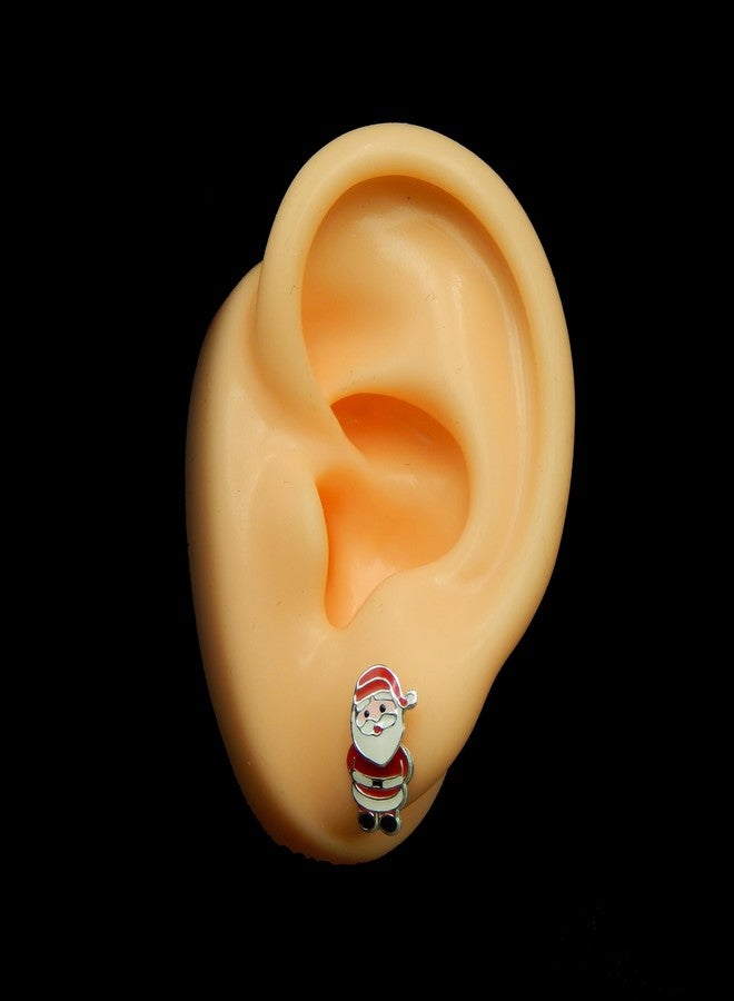 آيسروز أقراط متدلية من الفضة الإسترليني عيار 925 من آيسيروز بتصميم بابا نويل لعيد الميلاد - Image 5