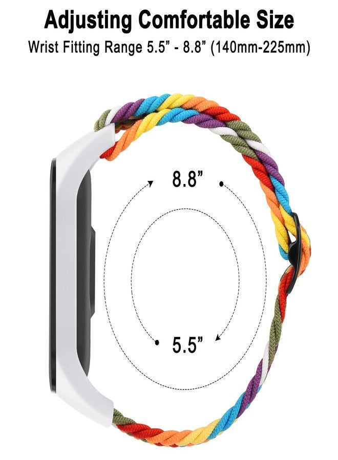 Meliya Elastic Bands for Amazfit Band 5 Replacement Strap Women Men, Soft Braided Nylon Solo Sport Strap Bracelet Wristband Compatible with Amazfit Band 5 Accessories (Colorful) - Image 4