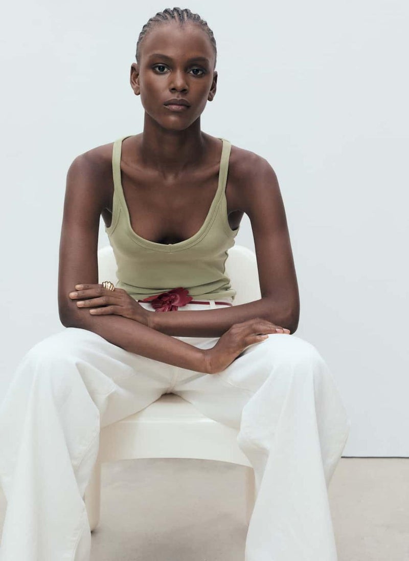 MANGO Cotton Top With Straps  - Image 5