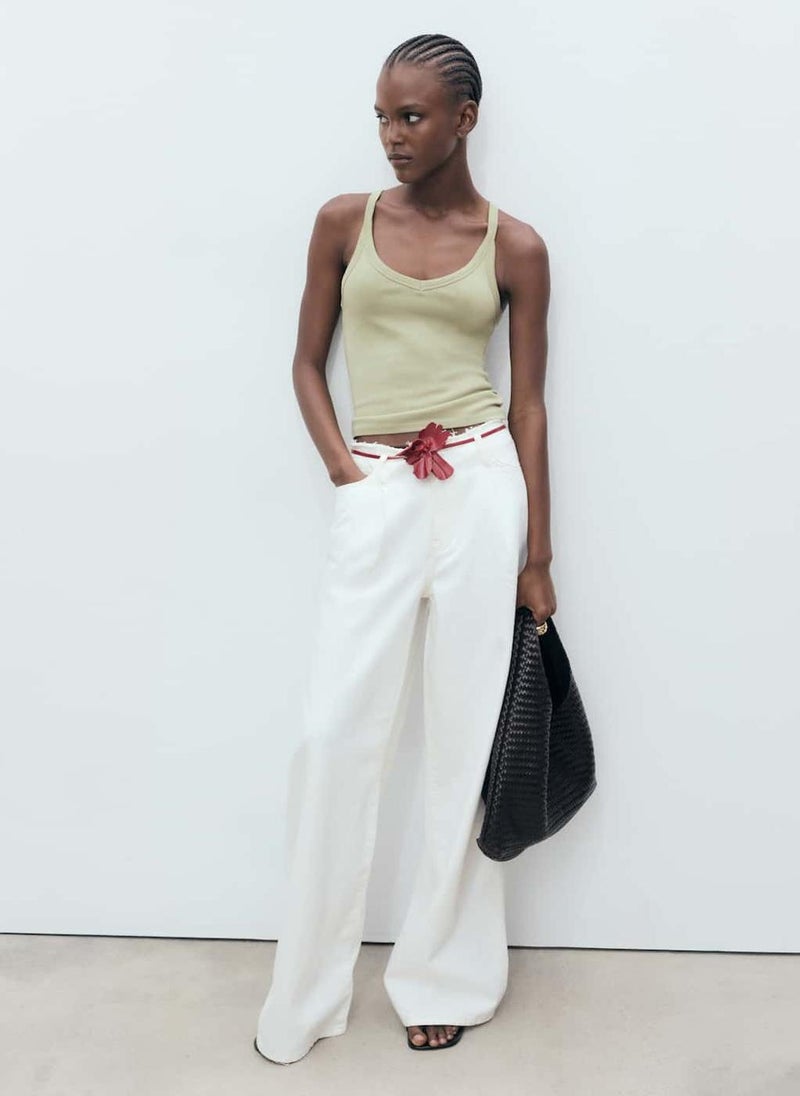 MANGO Cotton Top With Straps  - Image 1
