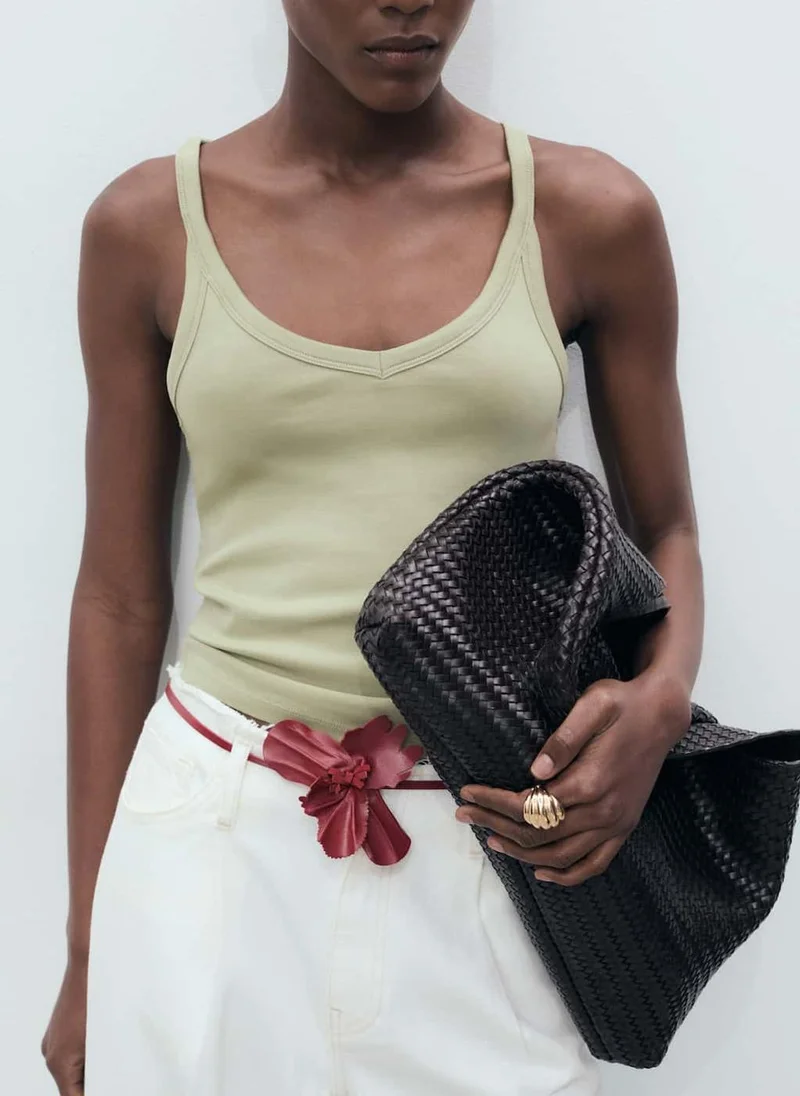 MANGO Cotton Top With Straps