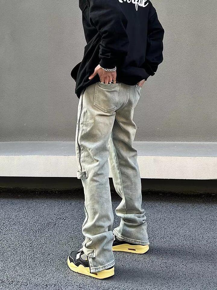 Unisex Classic Denim Jeans Loose Fit Daily Outdoor Wear - Image 5