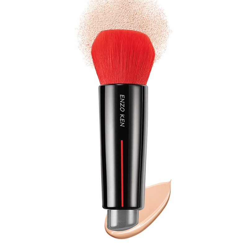 ENZO KEN Kabuki Powder Foundation Brush Powder Contour and Bronzer Brush Portable Travel Kabuki Foundation Brushes Foundation Brush for Liquid Blush Angled Concealer Brush Cream Blending Brush - Image 3