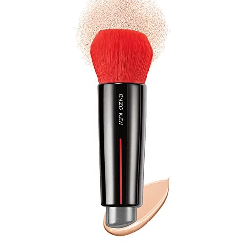 ENZO KEN Kabuki Powder Foundation Brush Powder Contour and Bronzer Brush Portable Travel Kabuki Foundation Brushes Foundation Brush for Liquid Blush Angled Concealer Brush Cream Blending Brush - Image 1