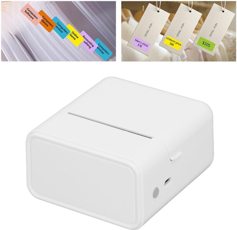 Yunseity Label Printer, Mini Thermal Label Printer for Small Business for Barcodes, Shipping Prices, Dating (White) - Image 3