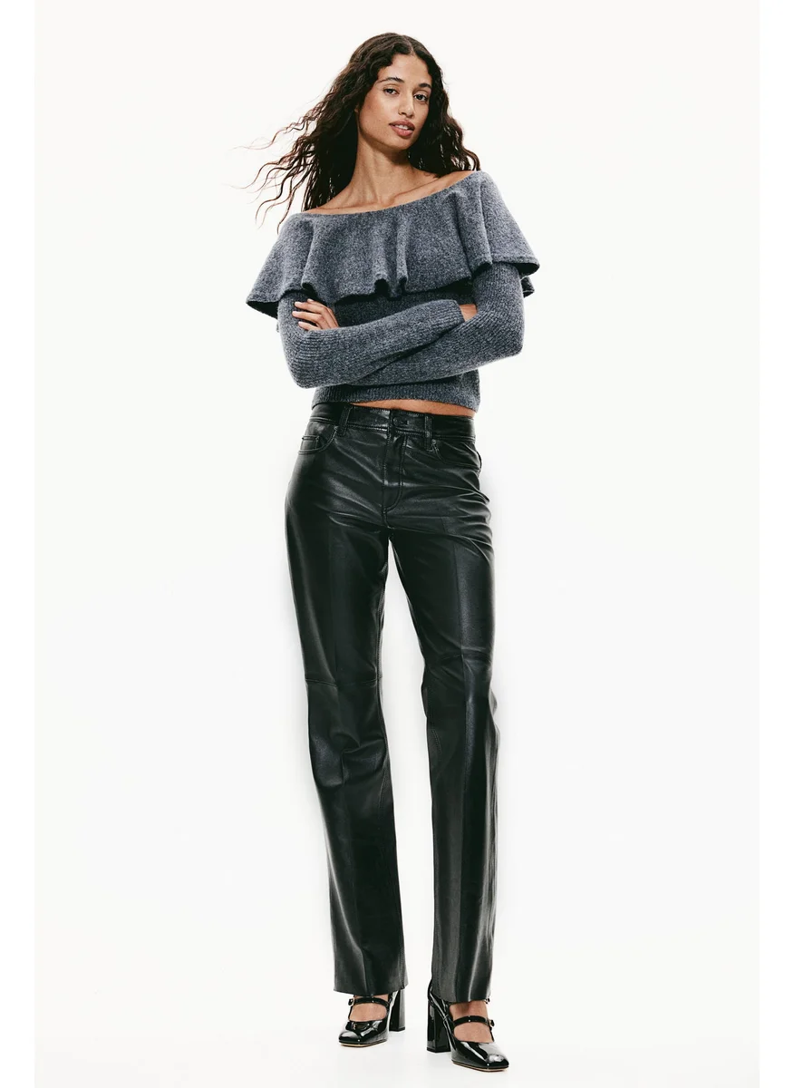اتش اند ام Flounced Off-The-Shoulder Jumper