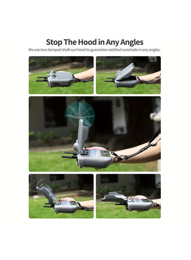 Protective Shell With Screen Protector And Sunshade For Remote Control Model DJI RC - Image 5