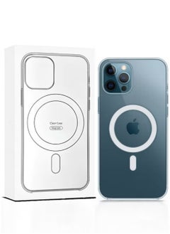 Magnetic Magnetic mobile phone case (iPhone 12/12 Pro), compatible with MagSafe, thin transparent mobile phone cover, shockproof, made of thermoplastic polyurethane  - Image 1